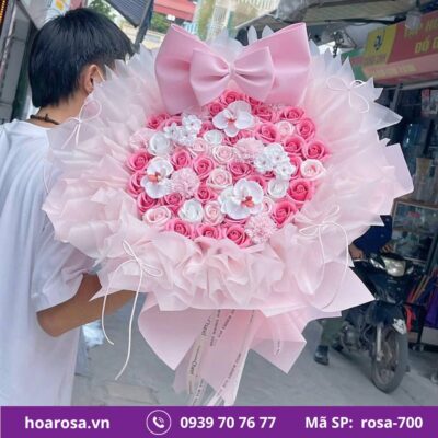 Bó hoa rosa-700