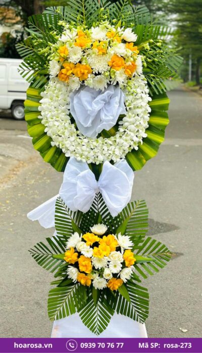 Hoa chia buồn rosa-273