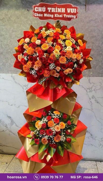 Kệ hoa chúc mừng rosa-646