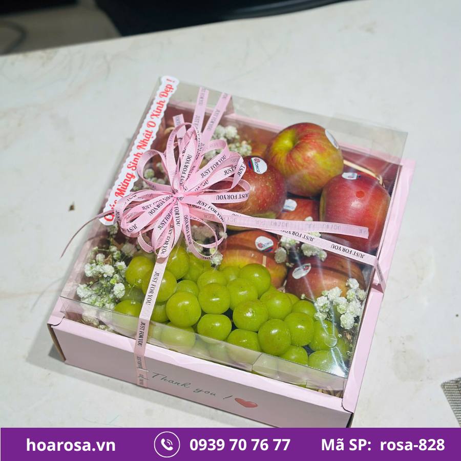 Hộp trái cây rosa-828