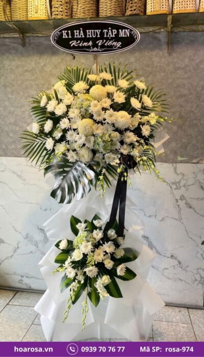 Hoa chia buồn rosa-974