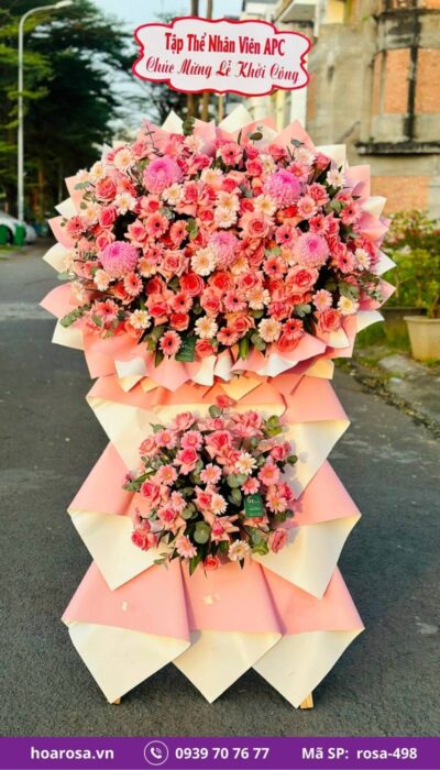 Kệ hoa chúc mừng rosa-498
