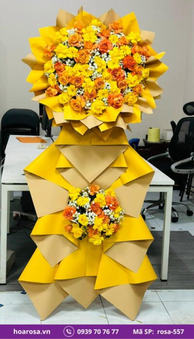 Kệ hoa chúc mừng rosa-557