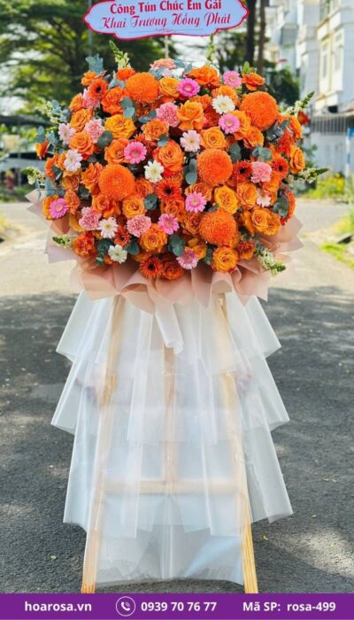 Kệ hoa chúc mừng rosa-499