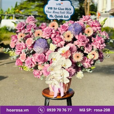 Giỏ hoa rosa-208