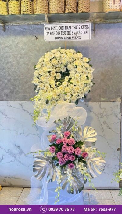 Hoa chia buồn rosa-977