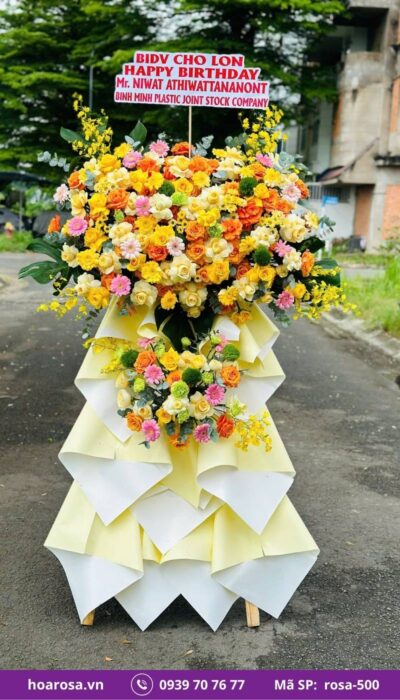 Kệ hoa chúc mừng rosa-500
