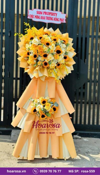 Kệ hoa chúc mừng rosa-559