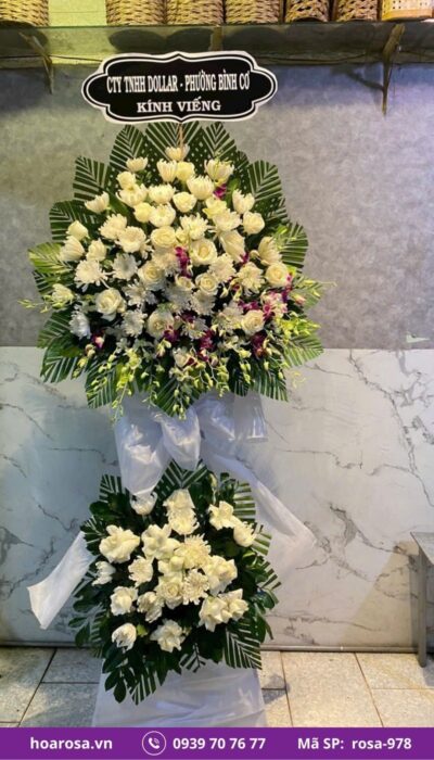 Hoa chia buồn rosa-978