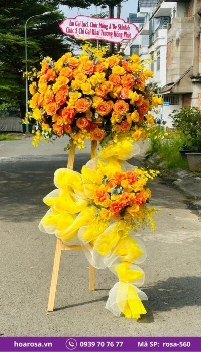 Kệ hoa chúc mừng rosa-560