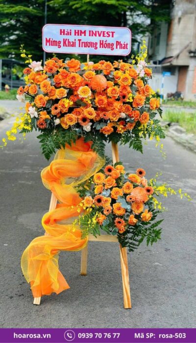 Kệ hoa chúc mừng rosa-503