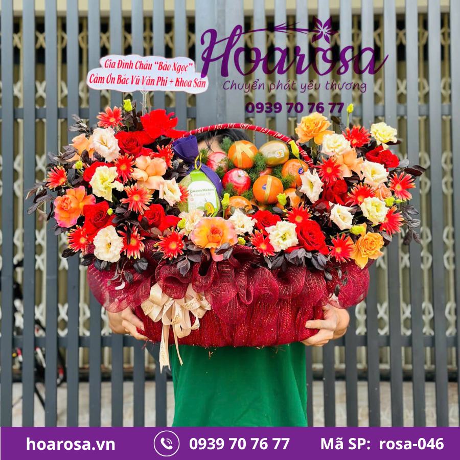Giỏ trái cây rosa-046