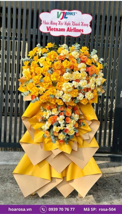 Kệ hoa chúc mừng rosa-504