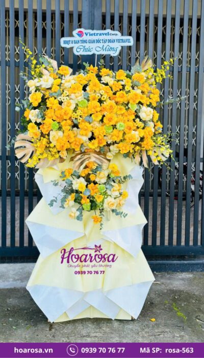 Kệ hoa chúc mừng rosa-563