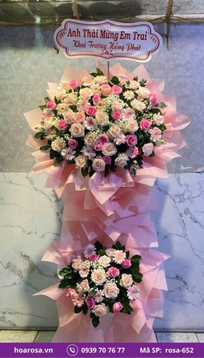 Kệ hoa chúc mừng rosa-652