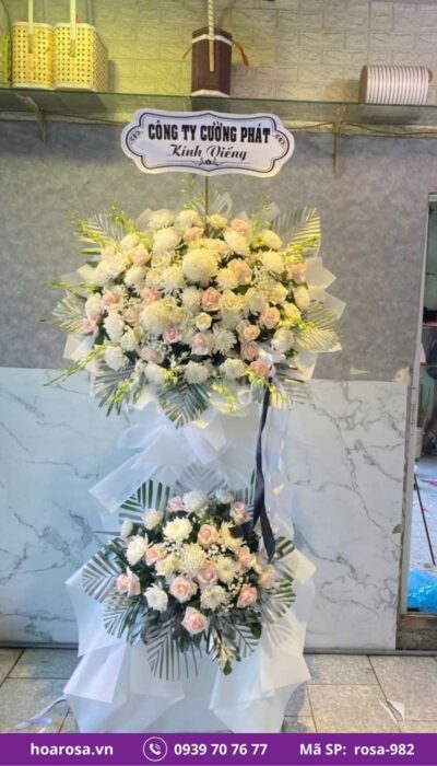 Hoa chia buồn rosa-982