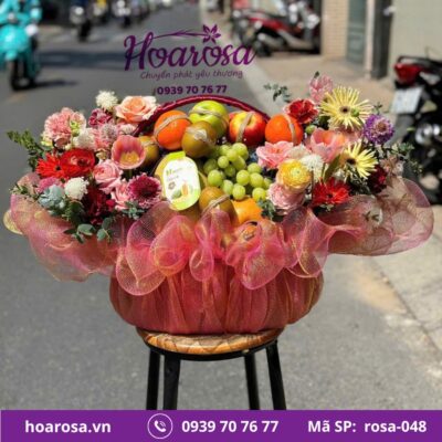 Giỏ trái cây rosa-048
