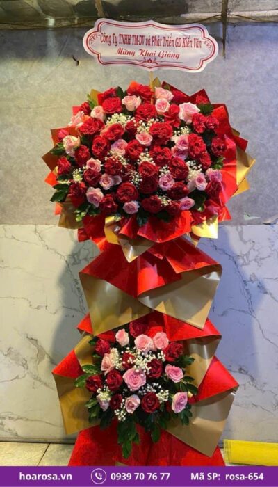 Kệ hoa chúc mừng rosa-654