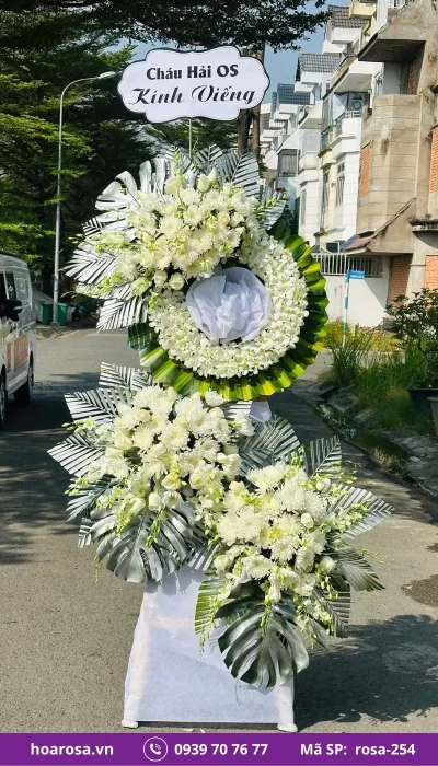 Hoa chia buồn rosa-254