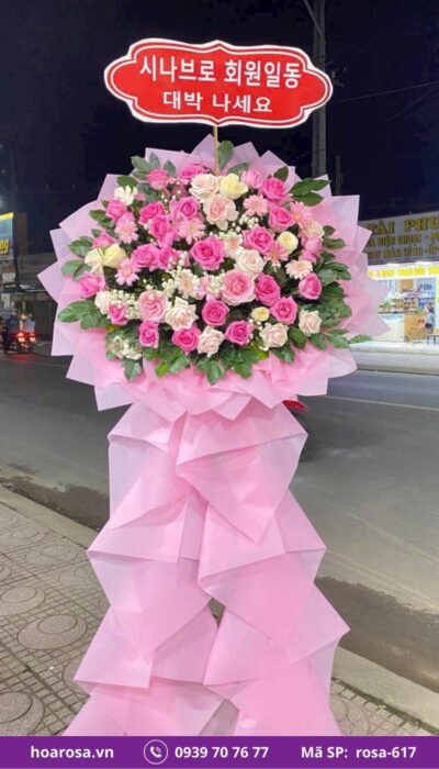 Kệ hoa chúc mừng rosa-617