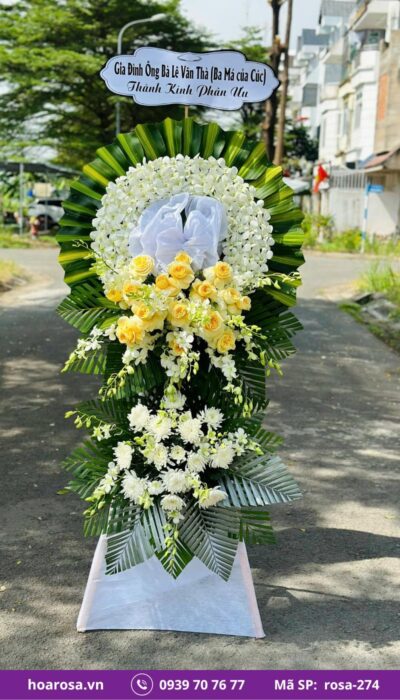 Hoa chia buồn rosa-274