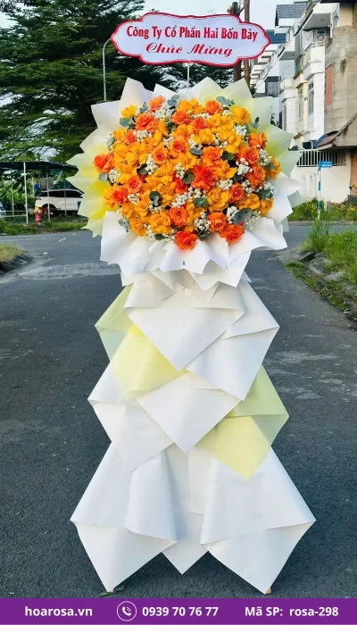 Kệ Hoa Chúc Mừng rosa-298