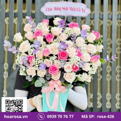 Giỏ hoa rosa-426