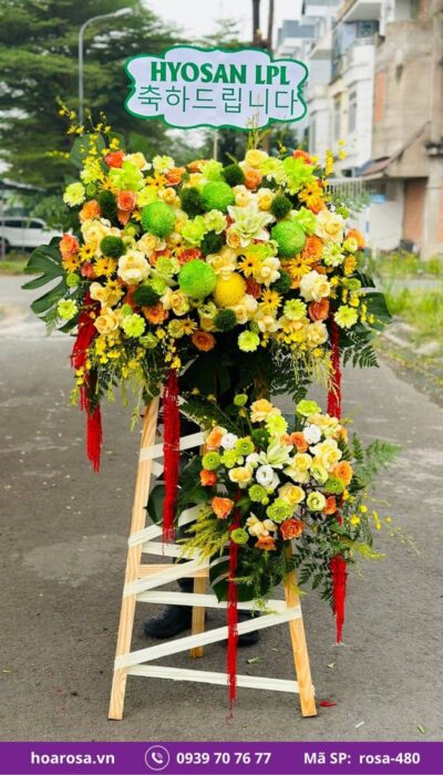 Kệ hoa chúc mừng rosa-480