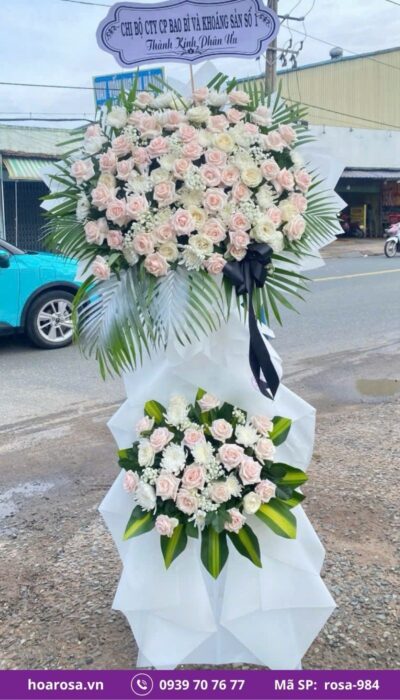 Hoa chia buồn rosa-984