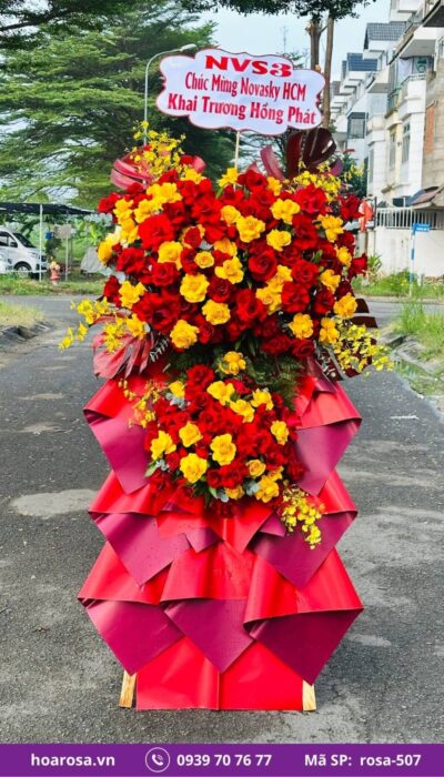 Kệ hoa chúc mừng rosa-507