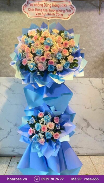 Kệ hoa chúc mừng rosa-655