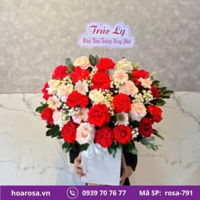 Giỏ hoa rosa-791