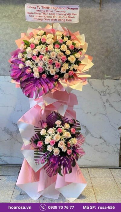 Kệ hoa chúc mừng rosa-656