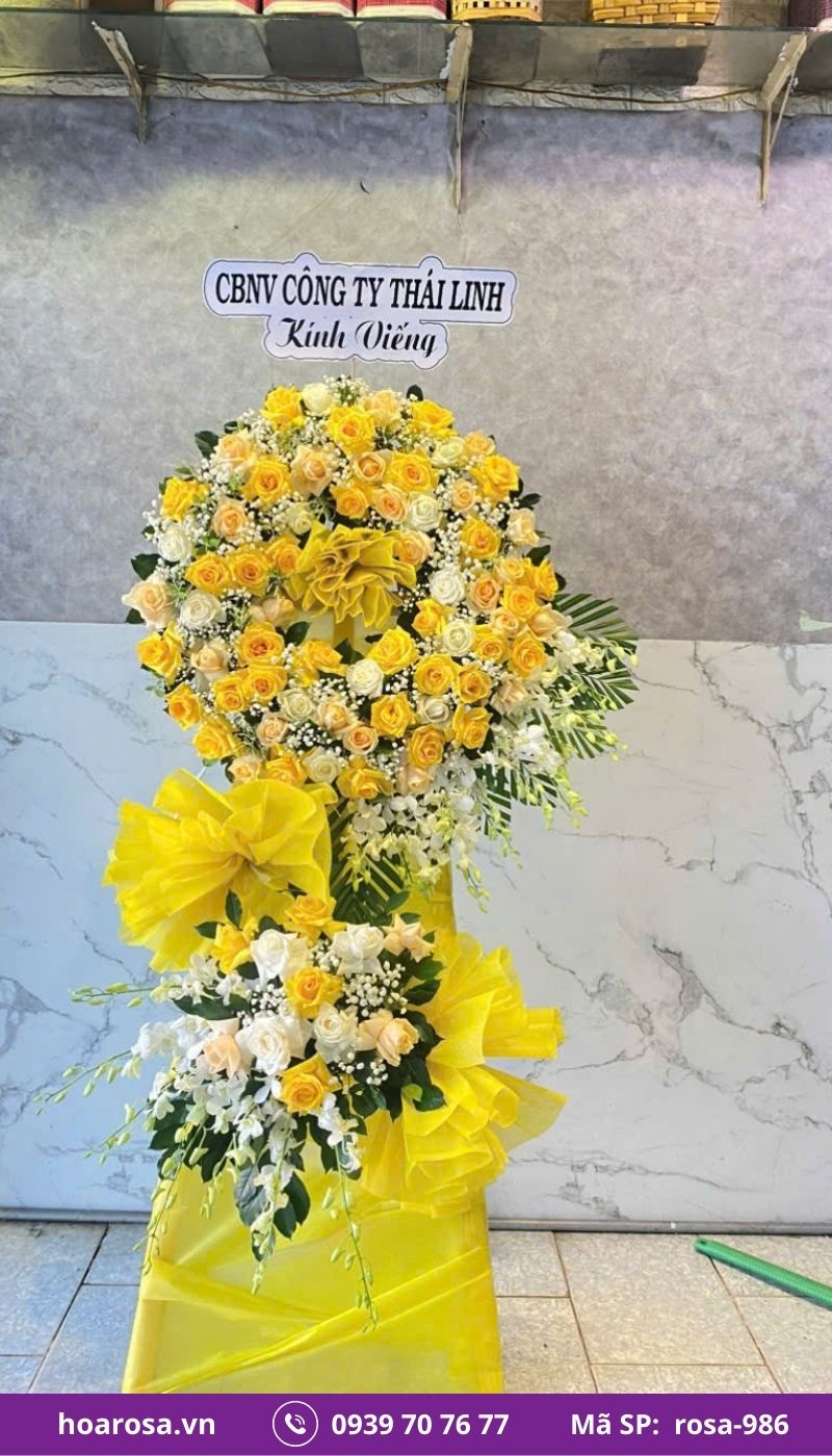 Hoa chia buồn rosa-986