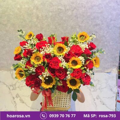 Giỏ hoa rosa-793