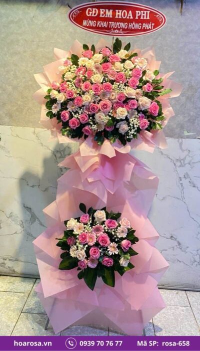 Kệ hoa chúc mừng rosa-658