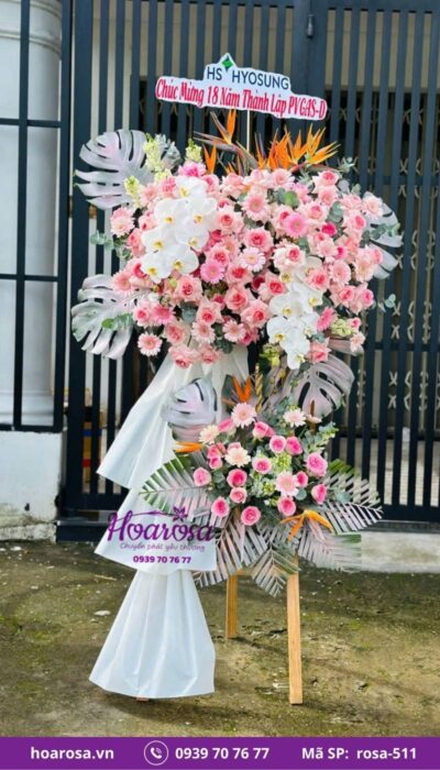 Kệ hoa chúc mừng rosa-511