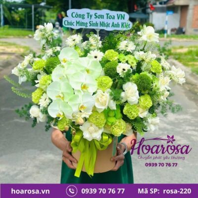 Giỏ hoa rosa-220
