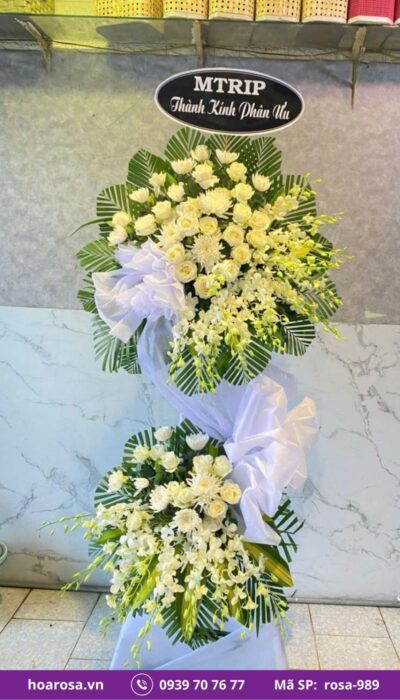 Hoa chia buồn rosa-989