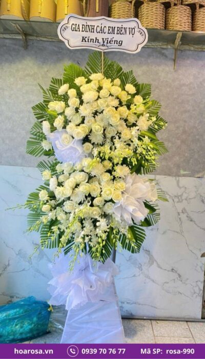 Hoa chia buồn rosa-990