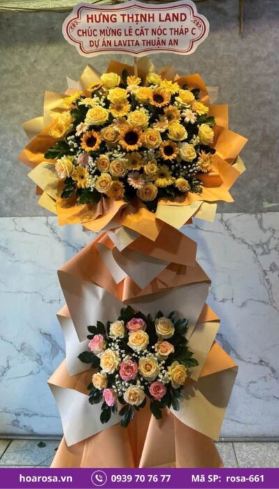 Kệ hoa chúc mừng rosa-661