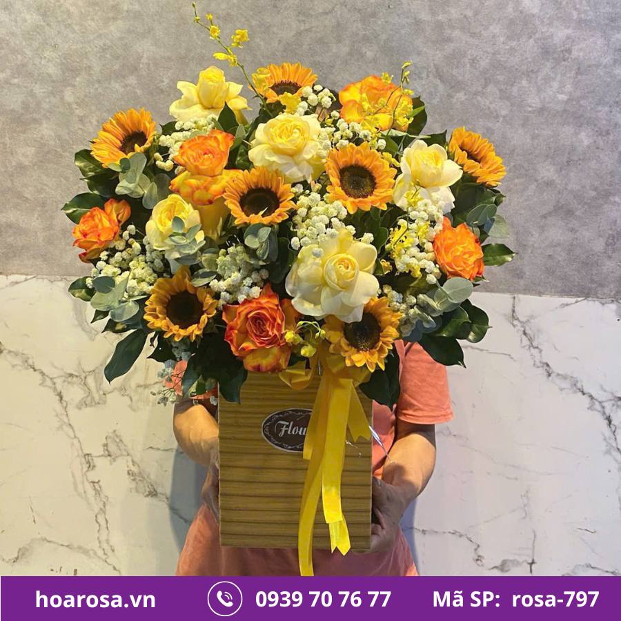 Giỏ hoa rosa-797