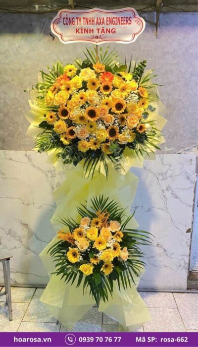 Kệ hoa chúc mừng rosa-662