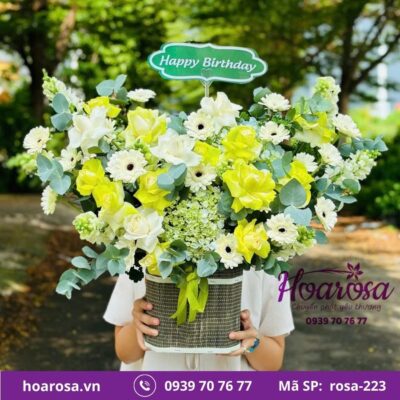 Giỏ hoa rosa-223