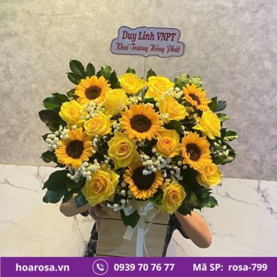 Giỏ hoa rosa-799