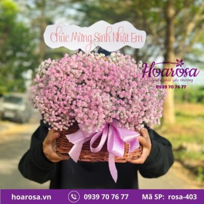 Giỏ hoa rosa-403