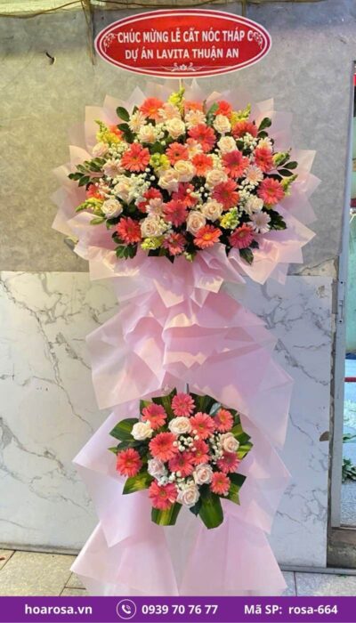 Kệ hoa chúc mừng rosa-664