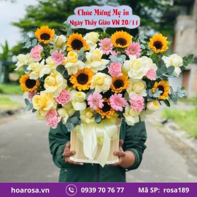 Giỏ hoa rosa-189