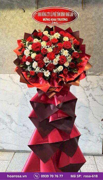 Kệ hoa chúc mừng rosa-618