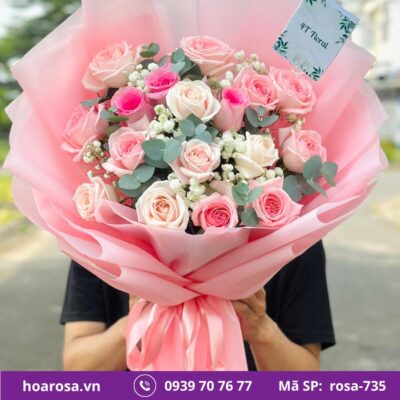 Bó hoa rosa-735